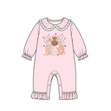 Preorder MOQ 5 pcs Each Style Thanksgiving Day Turkey Leopard Pink Kids Matching Clothes