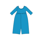 Preorder MOQ 5 pcs Each Style Solid Color Girl's Jumpsuit Kids Matching Clothes