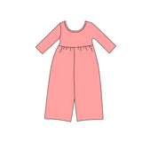 Preorder MOQ 5 pcs Each Style Solid Color Girl's Jumpsuit Kids Matching Clothes