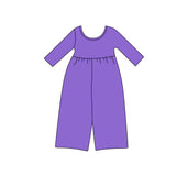 Preorder MOQ 5 pcs Each Style Solid Color Girl's Jumpsuit Kids Matching Clothes
