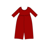 Preorder MOQ 5 pcs Each Style Solid Color Girl's Jumpsuit Kids Matching Clothes