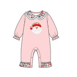 Preorder MOQ 5 pcs Each Style Christmas Santa Flower Kids Matching Clothes