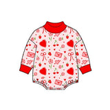 Preorder MOQ 5 pcs Each Style Valentine's Love Baby Girls Romper Kids Matching Clothes