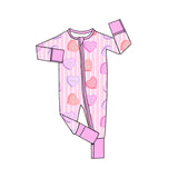 Preorder MOQ 5 pcs Each Style Valentine's Love Stripe Pink Purple Kids Matching Clothes