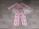 NO MOQ Preorder Samples Each Style Mardi Gras Girl's Jumpsuit & Scallop Edge Set Kids Matching Clothes