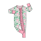 Preorder MOQ 5 pcs Each Style Saint Patrick Leaves Flower Bows Kids Matching Clothes