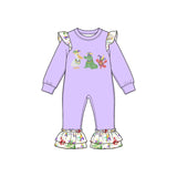Preorder MOQ 5 pcs Each Style Mardi Gras Crawfish Print Ruffles Kids Matching Clothes