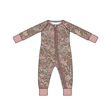 Preorder MOQ 5 pcs Each Style Hunting Leaves Leopard Gray Pink Pajamas Kids Matching Clothes