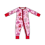 Preorder MOQ 5 pcs Each Style Valentine's Day Puppy Plaid Love Pajamas Kids Matching Clothes