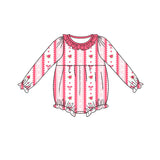 Preorder MOQ 5 pcs Each Style Valentine's Day Love Flower Pink Kids Matching Clothes