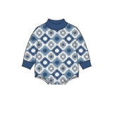 Preorder MOQ 5 pcs Each Style Western Cowboy Mockneck Baby Bubble Romper Kids Matching Clothes