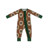 Preorder MOQ 5 pcs Each Style Hunting Duck Puppy Brown Green Pajamas Kids Matching Clothes