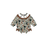Preorder MOQ 5 pcs Each Style Hunting Camo Duck Puppy Deer Kids Matching Clothes