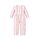 Preorder MOQ 5 pcs Each Style Flower Leaf Leopard Love Girl's Jumpsuit Kids Matching Clothes