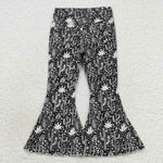 P0158 Cactus Black Denim Flared Girl's Pants Jeans