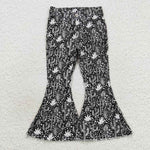 P0158 Cactus Black Denim Flared Girl's Pants Jeans