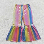 P0178 Satin Colorful Girl's Pants