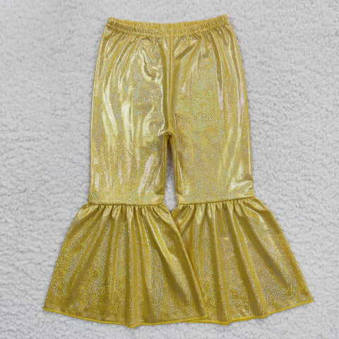 P0182 Bright Yellow Girl's Satin Pants