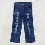 P0197 Kids Hole Denim Boys Girls Pants Jeans