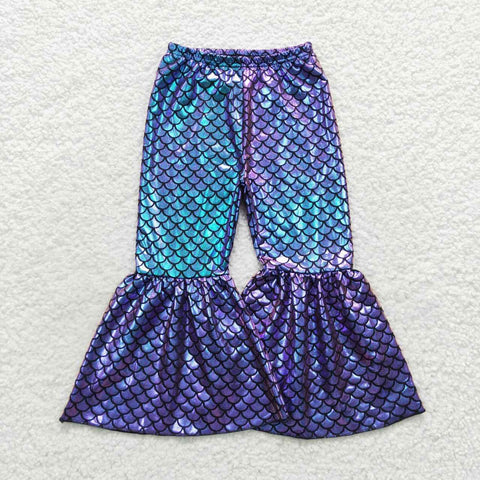 P0248 Boutique Satin Purple Scale Girl Pants