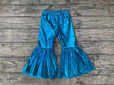 P0252 Boutique Satin Blue Girl Pants