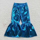 P0252 Boutique Satin Blue Girl Pants