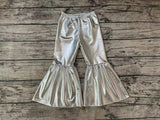 P0254 Boutique Satin Silver Girl Pants