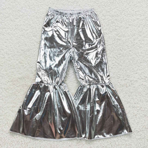 P0254 Boutique Satin Silver Girl Pants