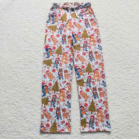 P0266 Christmas Cartoon Tree Men Adult's Pants