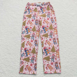 P0267 Christmas Cartoon Tree Women Adult's Pants