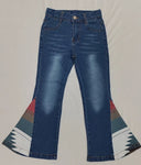 P0303 Preorder Western Denim Flared Girl's Pants Jeans