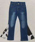 P0304 Preorder Western Cow Denim Flared Girl's Pants Jeans