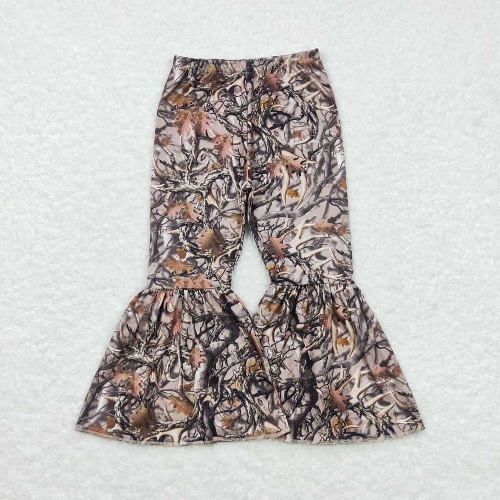 GLP0821 Hunting Deer Hoodie coat Flare Pants Girl's Set