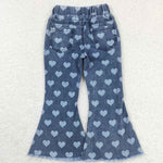 P0333 Love Denim Flared Girl's Pants Jeans