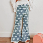 P0333 Love Denim Flared Girl's Pants Jeans