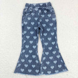 P0333 Love Denim Flared Girl's Pants Jeans