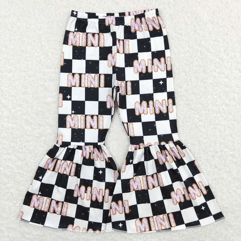 P0345 MINI Plaid Girl's Flare Pants