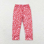 GLP1093 Pink Leopard Pullover Top With Pants 2 pcs Girl's Set