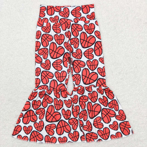 P0389 Basketball Love Girl's Flare Pants