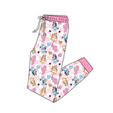 P0393 Valentine's Day Cartoon Love Pink Adult's Pants