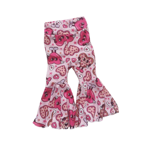 Preorder 12.21 P0401 Valentine's Day Love Pink Girl's Flare Pants