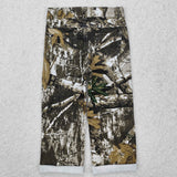 P0410 Hunting Branches Ripped Straight Pants Kids Jeans