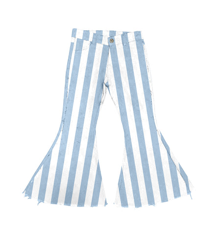 Preorder P0469 Blue Stripe Girl's Pants Jeans