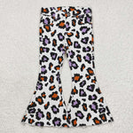 P0470 Leopard Purple Girl's Pants Jeans