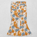 P0487 Pumpkin Flower Girl's Pants Jeans