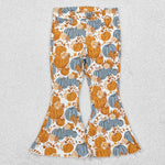 P0487 Pumpkin Flower Girl's Pants Jeans