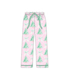 P0491 Christmas Trees Green Pink Women Adult's Pants