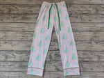 P0491 Christmas Trees Green Pink Women Adult's Pants