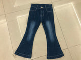 P0508 Blue Classic Flared Girl's Pants Jeans