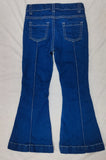 P0508 Blue Classic Flared Girl's Pants Jeans